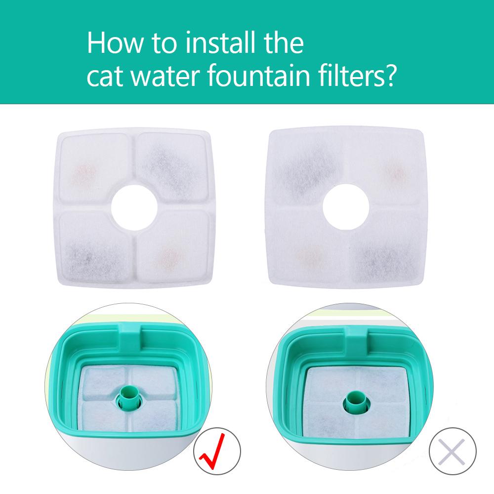 Buy Cat Water Fountain Filters Replacement Filters for Pet Flower Veken