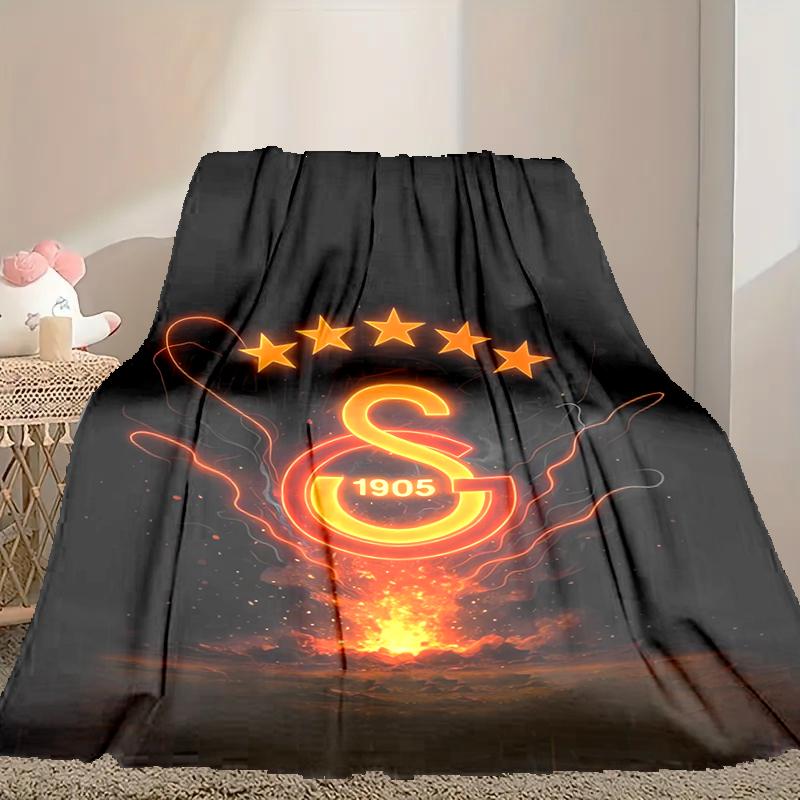1 szt. Koc Galatasaray SK, Super Przytulny Koc Domowy z Nadrukiem, Ciepło na Cały Rok