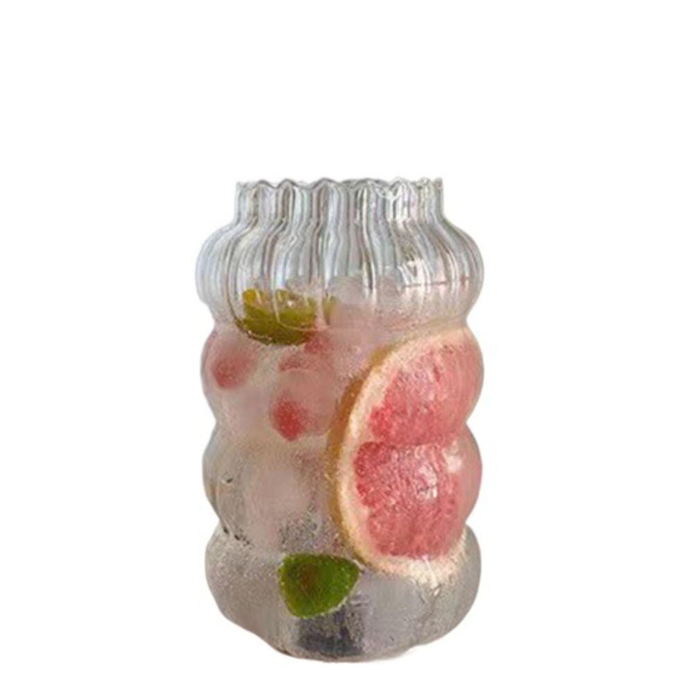 Wave Shape Mugs Vertical Grain Glass Stripes Cup Drinkware   Gift