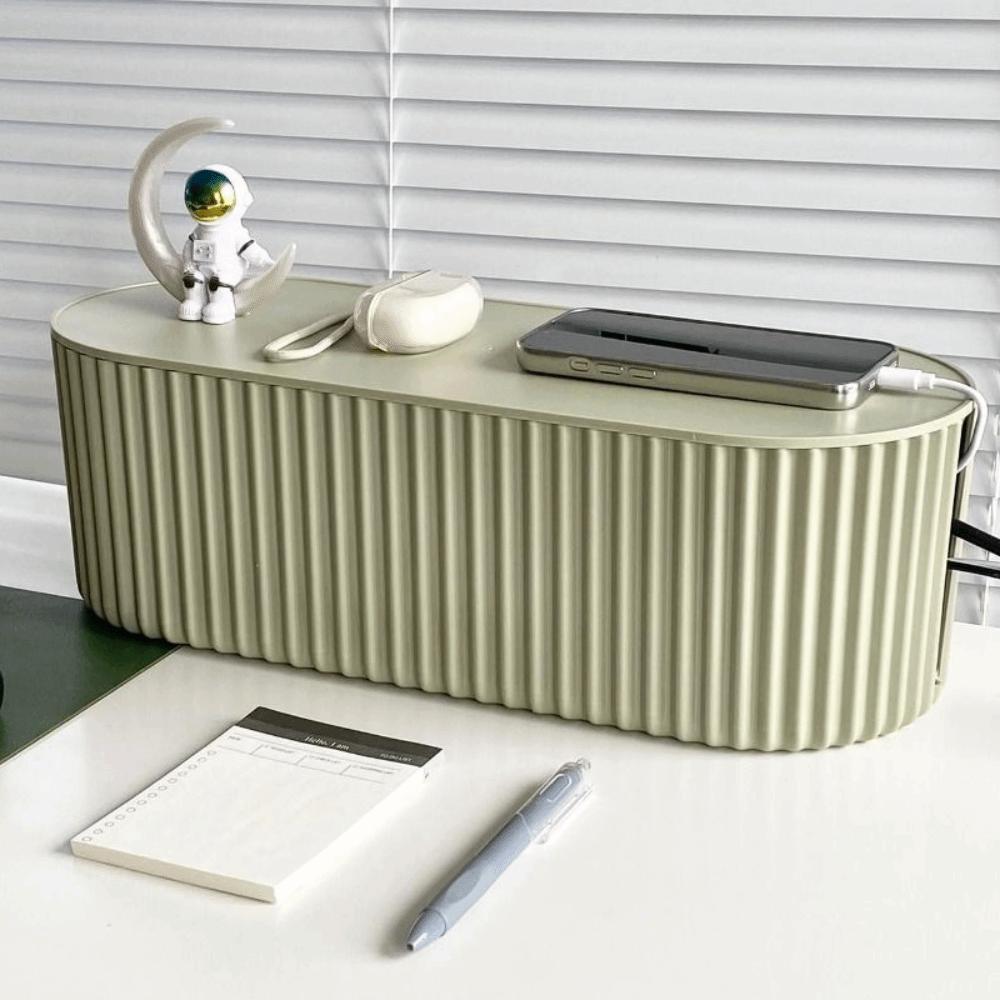 Portable Power Line Storage Case Plastic Wire Storage Box Data Line Socket Storage Box  Home