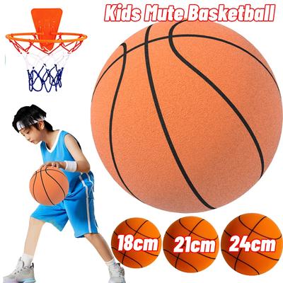 18/21/24CM Silent Sponge Basketball Bounce High Silent Ball Basketball Sports Game Children's Birthday Gift Indoor Basketball