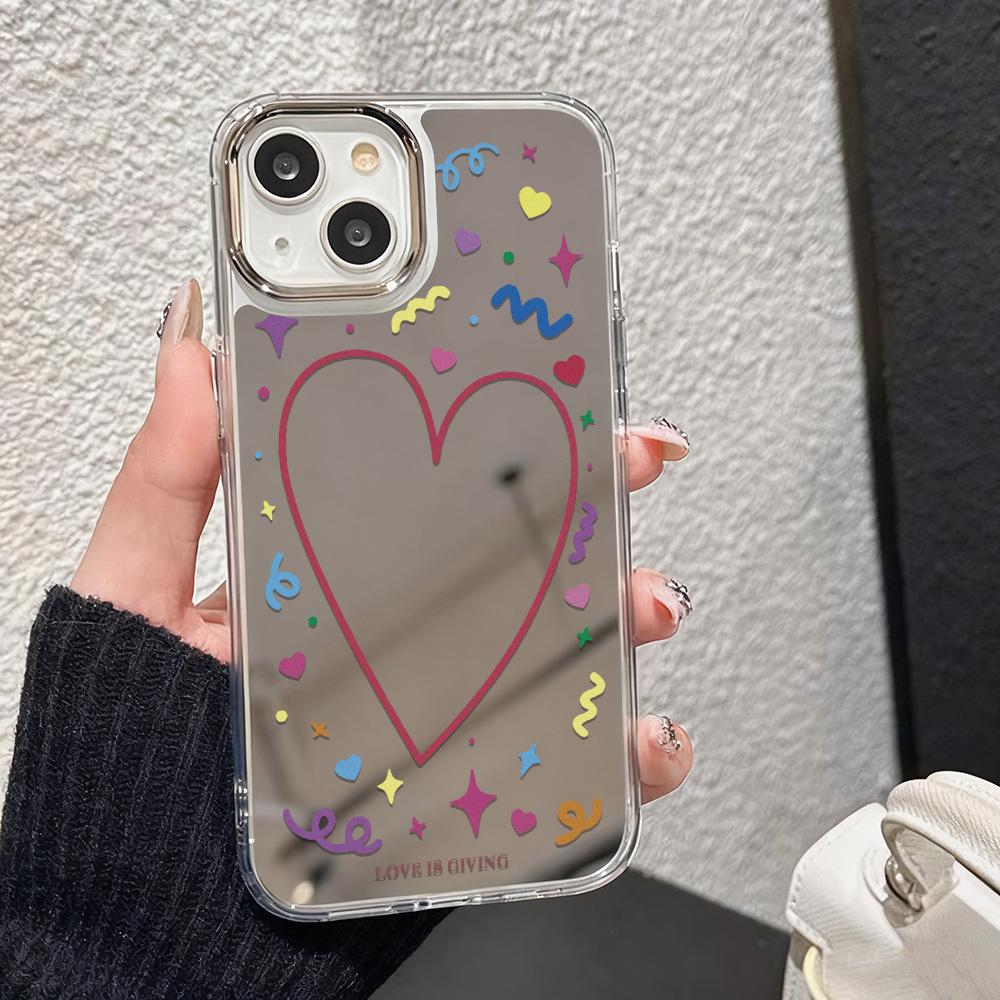 Fashion Makeup Mirror Phone Case For IPhone 17 16 16e 15 14 13 12 11 Pro Max 17E Transparent Silicone Cover Coque