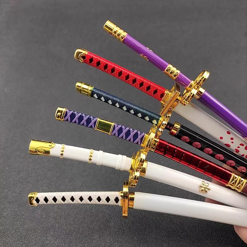 25cm Roronoa Zoro Katana Anime Metal Iron Zoro Sword Ninja Knife Blade Real Size Japanese Katana Samurai Steel Sabre Toy Gift