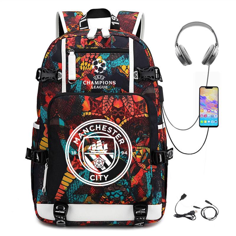 School Season Football Peripheral Student Schoolbag Leisure Personalized Backpack Large Capacity With Usb Charging no standard