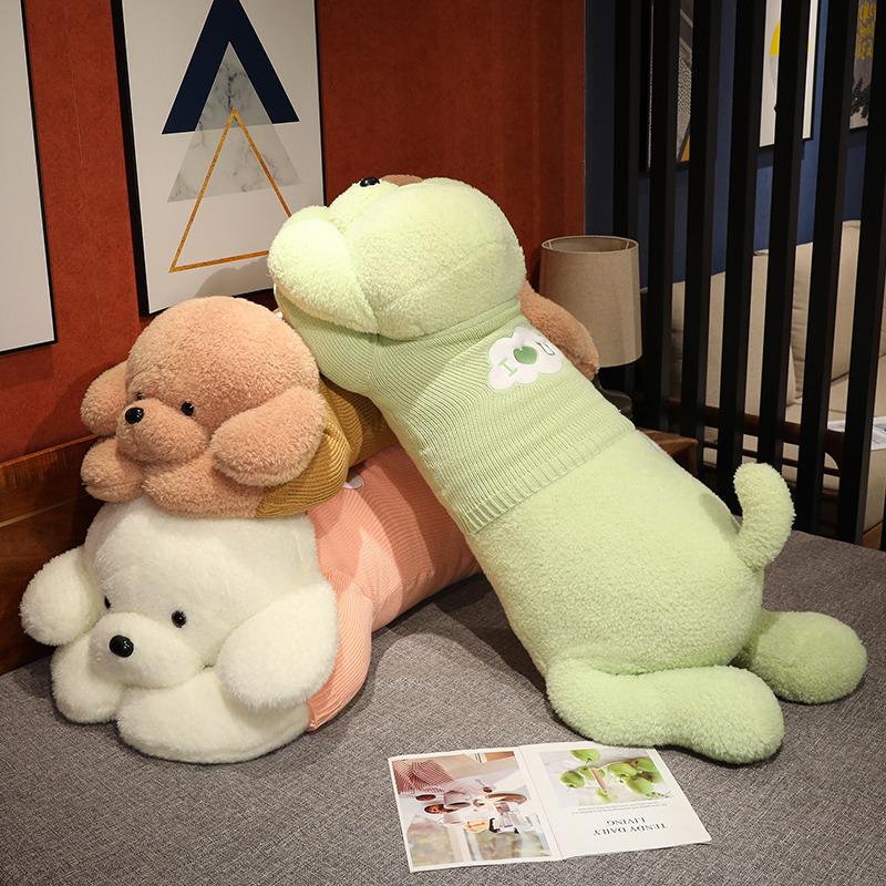 Big Size Cute Poodle Plush Doll Stuffed Soft Animal Dog Puppy Toy Baby Room Decoration Kawaii Birthday Christmas Gift for Kids