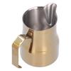 Milk Frothing Cup Stainless Steel Potbellied Fancy Coffee Frothing Jug Pitcher for Home Office(Gold 350ml)