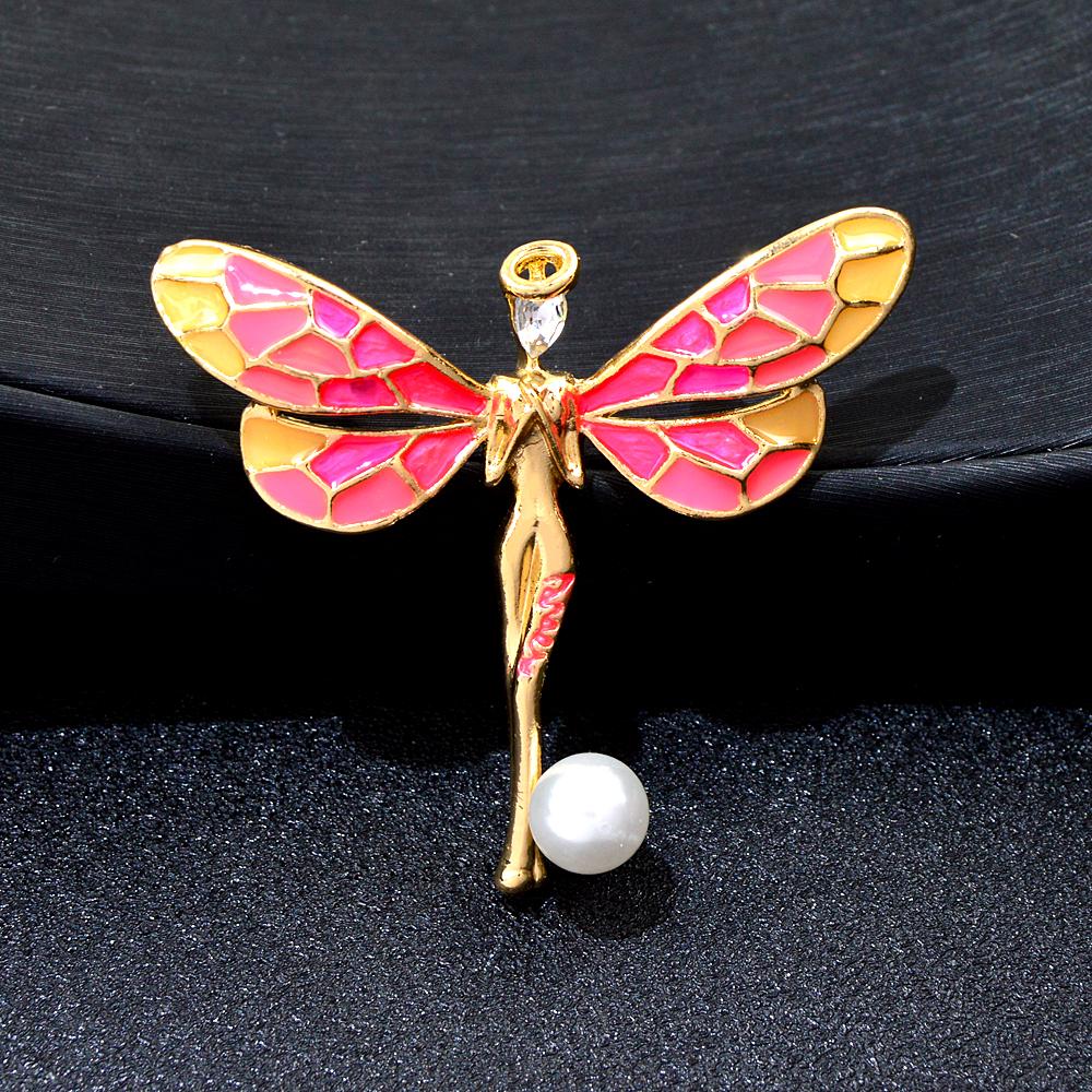 Dragonfly Fairy Brooches For Women Color Cute Colorful Enamel Insect Figure Party Casual Brooch Pins Friends Gifts