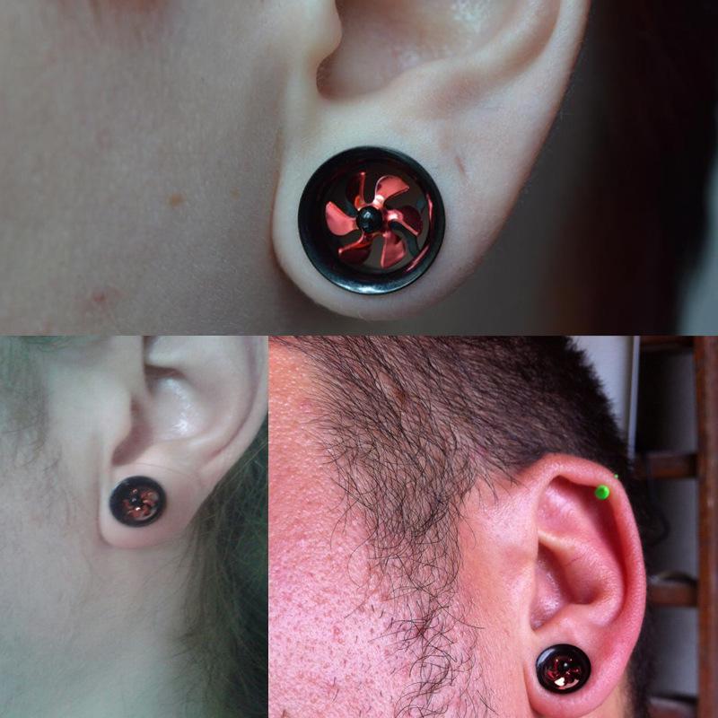 Stainless Steel Windmill Fashion Fan Piercing Jewelry