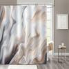 Grey Gold Marble Ink Texture Shower Curtain Set Abstract Modern Shower Curtain for Bathroom Decor Waterproof Washable Fabric