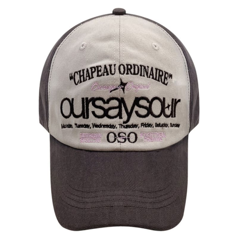 

oursaysour lettering logo ball cap brown/beige FREE