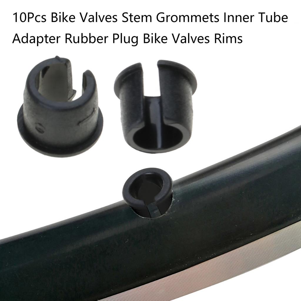 10Pcs Valve Inner Tube Adapter Rubber Plug Cycling Tire Replacing Tube Adapter Bike Valve Stem Grommets Enduring
