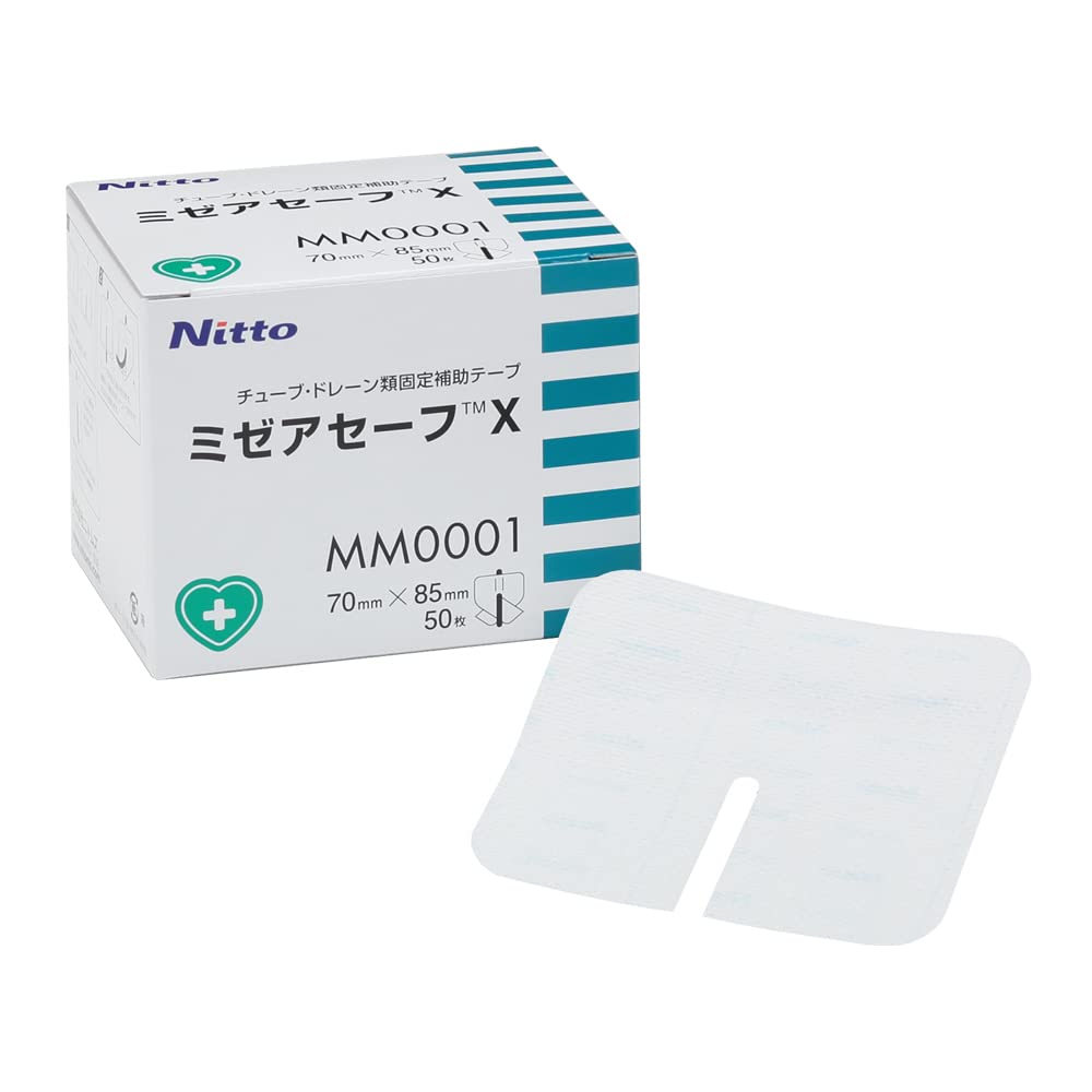 

Nitoms MiseaSafe X Medical Safety Tape for Catheter Removal, 70mm x 85mm, 50 Sheets, MM001