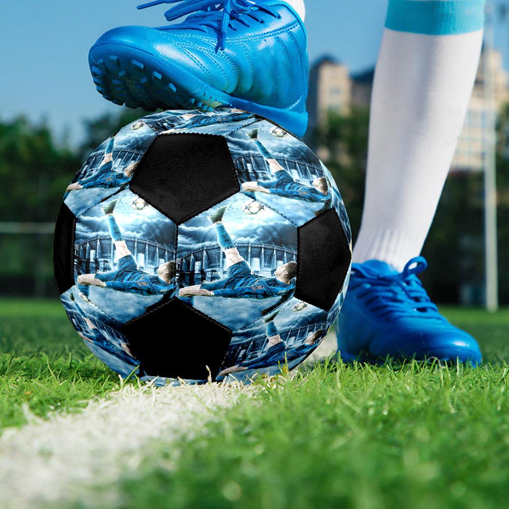 Balón de Fútbol para Entrenamiento al Aire Libre Resistente con Estampado, Talla 5