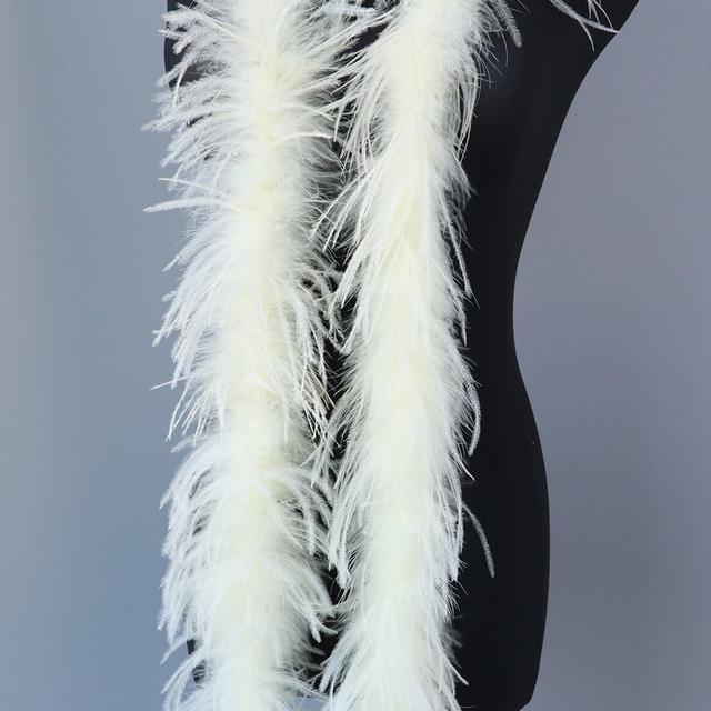 50G 2M Natural Pink Dyed Ostrich Feathers Boa Plumas for Shawl Scarf Ribbon Wedding Party Stage Sewing Dress Decoration Crafts