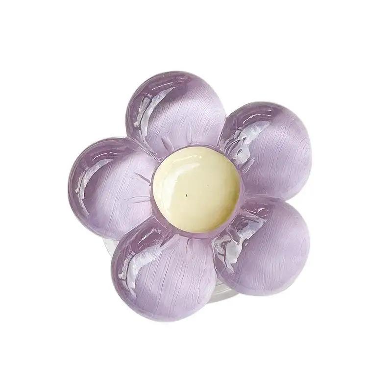 3D Niedlicher transparenter Blumenbogen-Fingerring-Griptok-Telefonhalter für iPhone-Stützbuchse Pocket Grip Tok-Ständerhalterung