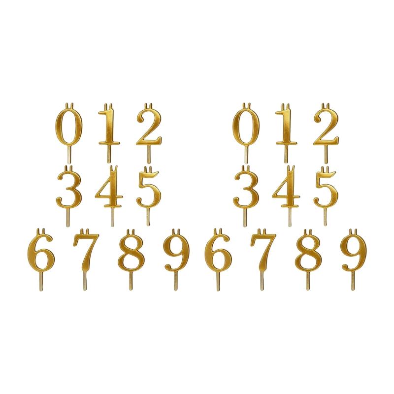 Elegant Gold Number Candle Holders Cake Toppers Decorations For Birthday Parties And Significant Gatherings