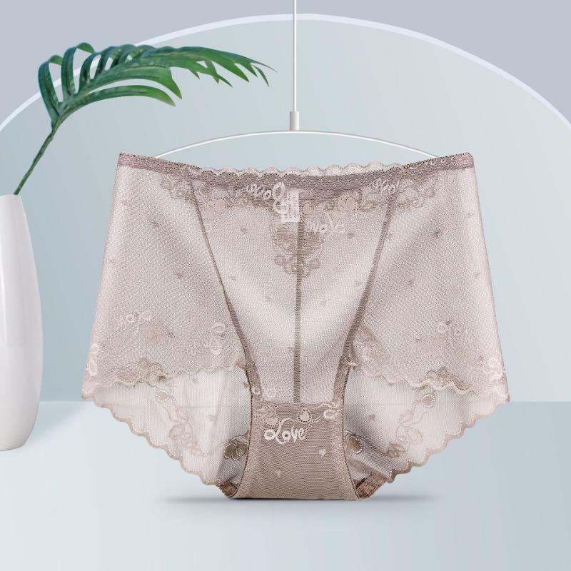 Sexy, verführerische Slips aus hohler Spitze, übergroße Unterwäsche für Damen, Slips mit hoher Taille, hüftbetonend, nicht eng anliegend, Damenhöschen