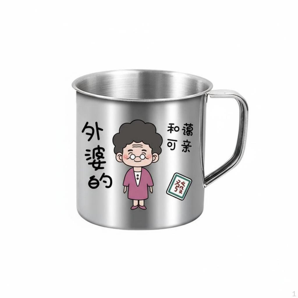 Child S Stainless Steel Cup DropResistant Cartoon Mug with Lid for