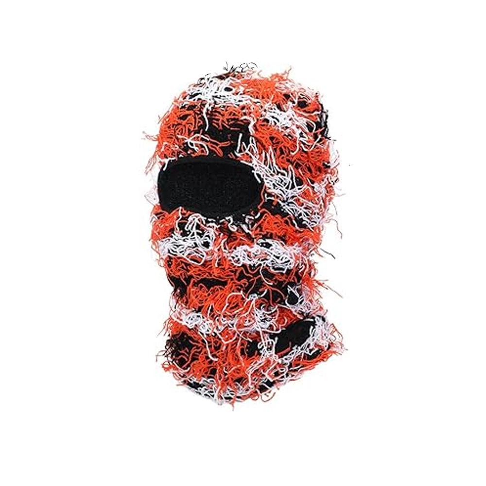 Single-Hole Knitted Prank Mask: Acrylic Yarn Balaclava for Outdoor Warmth