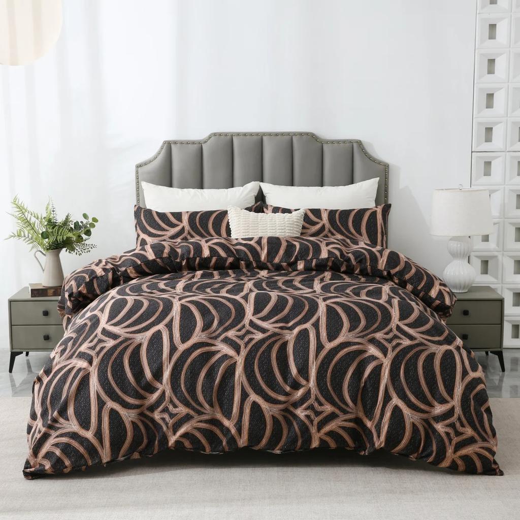 Simple Stripes Duvet Cover Twin Full King Modern Geometric Striped Comforter Cover 2/3pcs Microfiber Reversible Boho Bedding Set