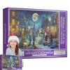 Christmas Countdown Puzzle 1008 Pieces Cute Calendars Figures Toys Holiday Puzzle Ornament With 24Days For Family Kids Teen