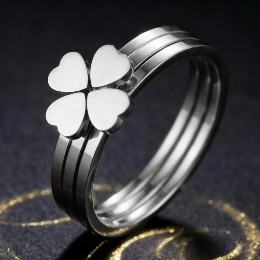 Titanium steel ring, niche and high-end, light luxury, non-fading, cross-border Instagram-style Foever Love