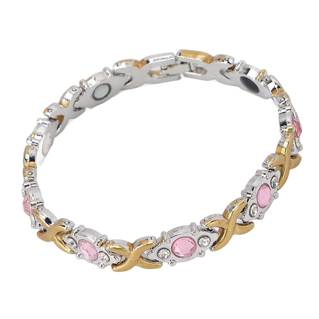 Women Magnetic Bracelet Reduce Static Electricity Promote Relaxation Balance Sleep Titanium Steel