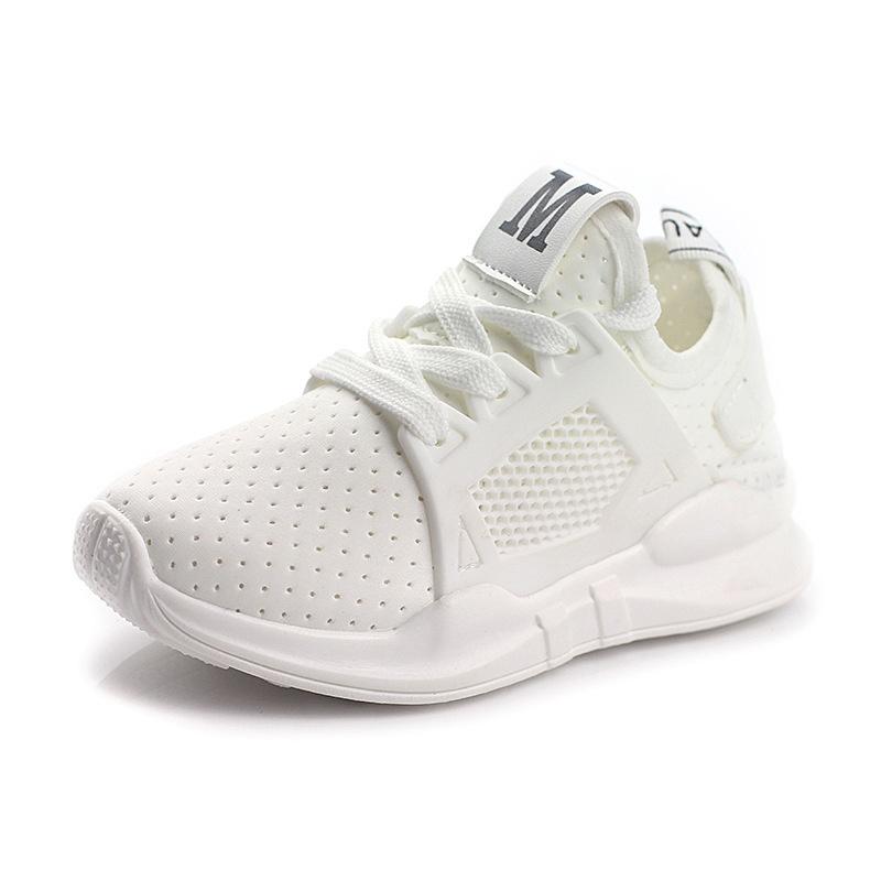 

New Kids Boy Girl Fashion Shoes With Breathable Mesh Material And Non-slip Rubber Sole EU26 белый