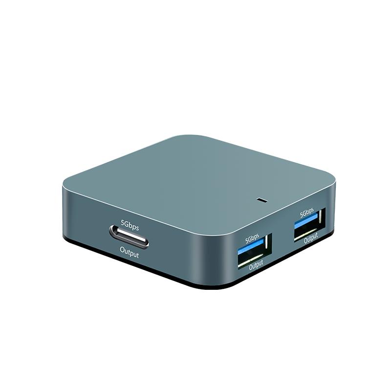4-Port USB 3.0 Hub with Type-C Power for Laptop Expansion Aluminum 5Gbps/10Gbps in Stock