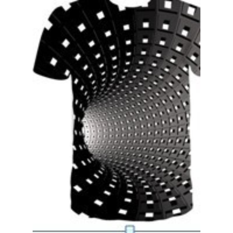Casual Men's 3D Vortex Printed Short Sleeved Men's Summer 3D T-shirt