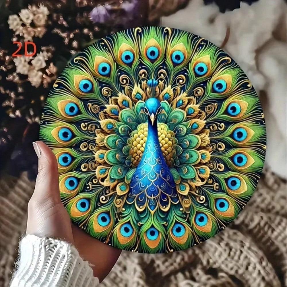 Vintage Green Peacock Metal Wall Art for Festive Indoor Outdoor Decor