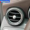 Carbon Fiber Pattern Car Accessories Dashboard Side Air Condition Outlet Circle Frame Stickers For Mercedes Benz GLC -