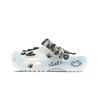 Crush Clog EVA Hello Smile Slipper Decorative Buckle Hand Painted Graffiti Casual Fashion Versatile Hole Shoes Unisex White