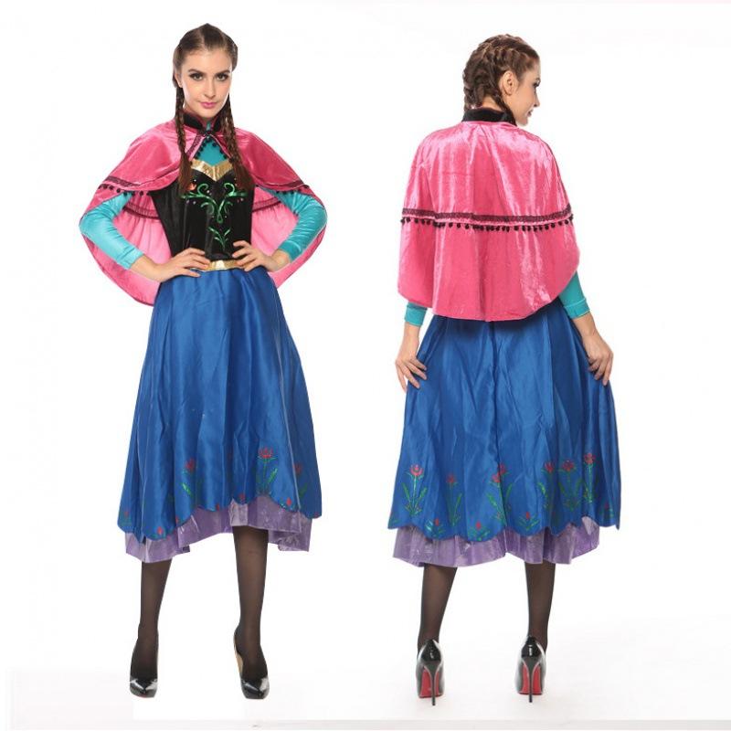 

Хэллоуин Платье Анны Принцессы Эльзы из Холодного сердца, Платье для взрослых, Аниме-платье XXL