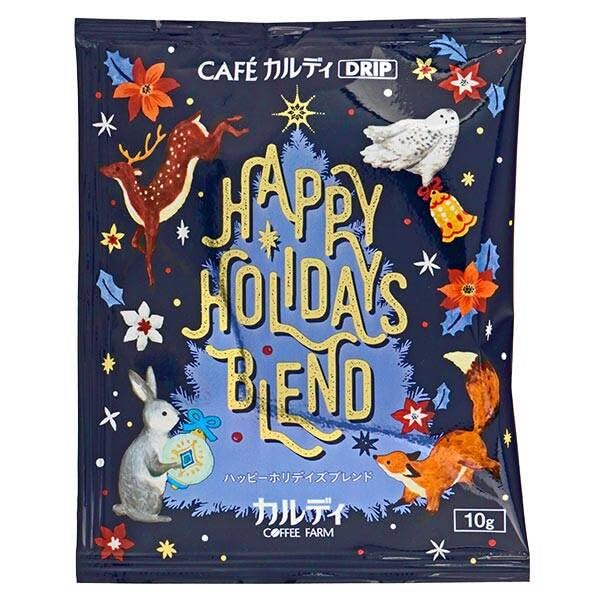 

Кофейный напиток Caldi Drip Coffee Happy Holidays Blend 10 шт. в коробке [Рождество]