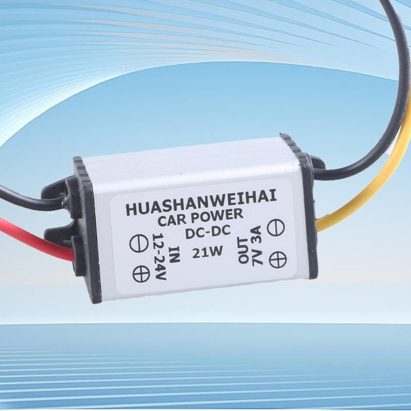 Waterproof Buckk Converters 12~24V to 1/2/6/7/8/9V 3A Powers Supply Converters Module for Car LED Dispaly, Motor