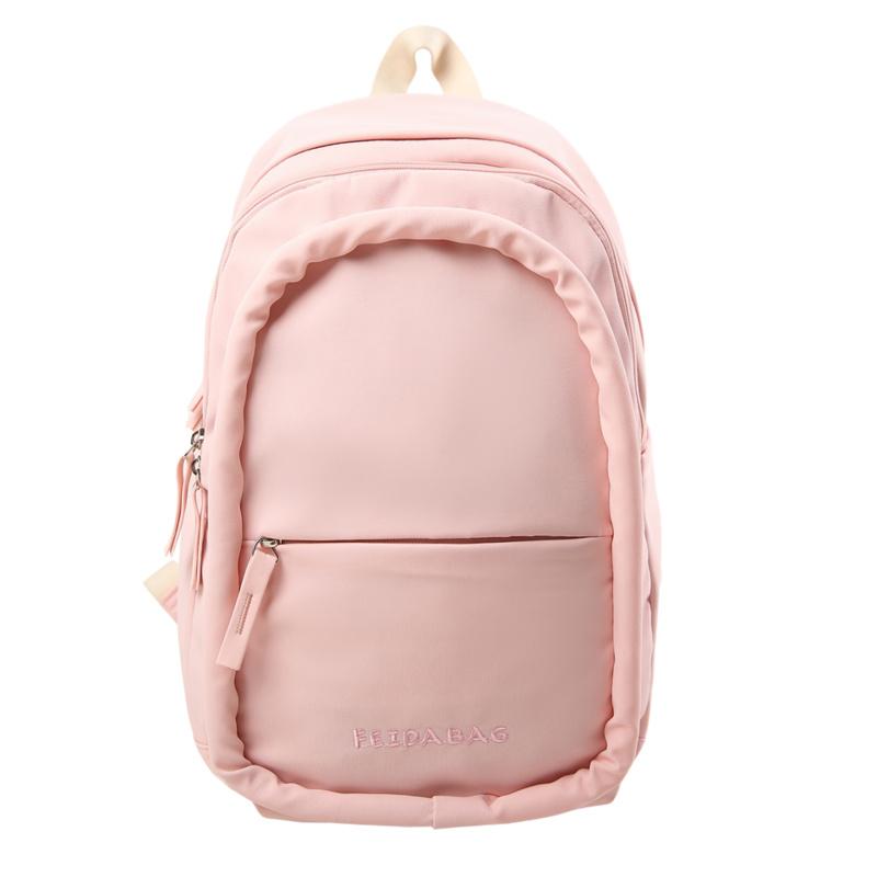 

Однотонный маленький рюкзак в стиле ретро, школьный рюкзак для студента розовый