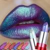 Rossetto Camaleonte Blu Metallico Viola Radioso Glitter Diamante Cambia Colore Lucidalabbra Verde Lucentezza Perlacea Trucco Affascinante