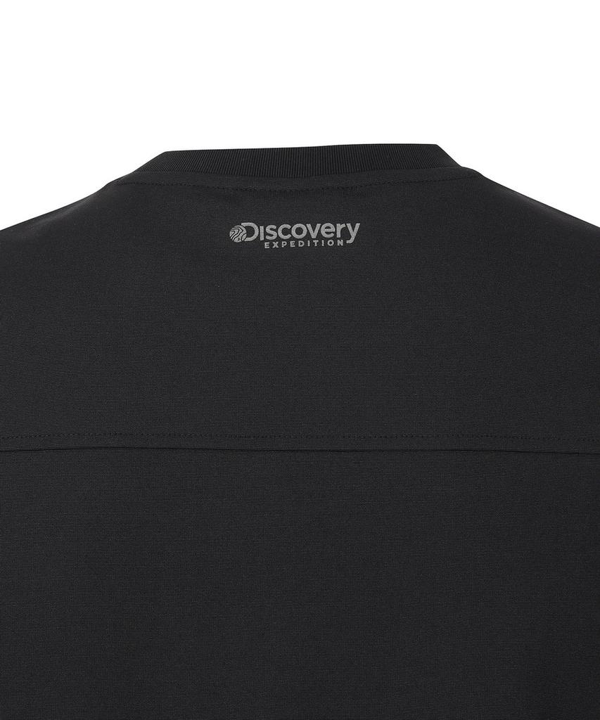 DISCOVERY EXPEDITION Men'S Freshvent Knit Training Pocket Short Sleeve T-Shirt (Black)