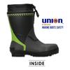Nanaroku Marine Safety Boots No. 76-2507 Green/Gray, Size S (24.0-24.5cm), Waterproof Safety Boots, Work Boots, Rain Boots with Toe Cap, Prono