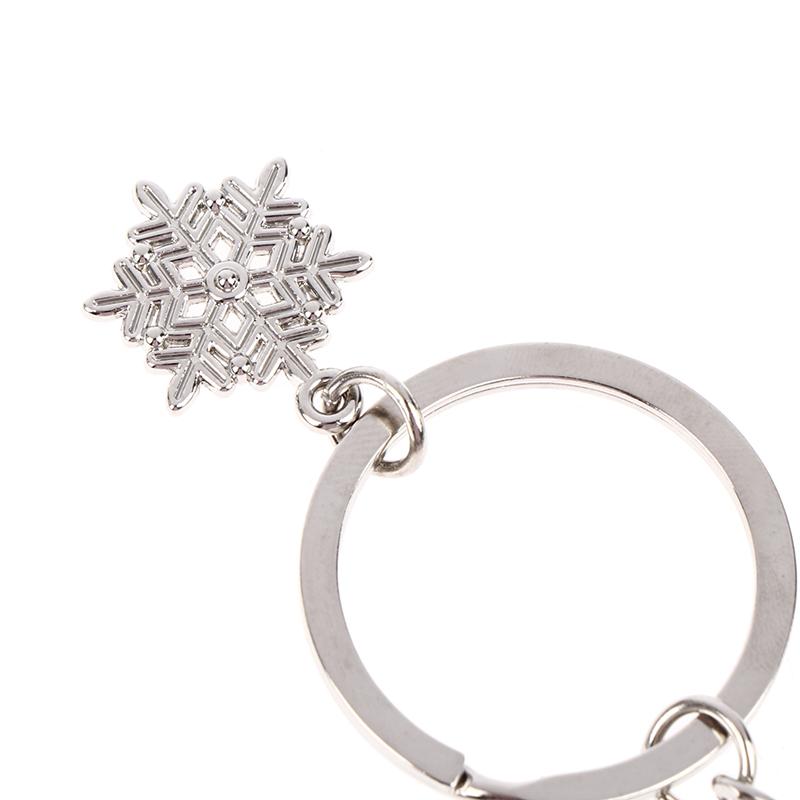 1ks Stříbrné ledové brusle Přívěsek na klíče Snowflake Přívěsek na klíče Skating Keychain