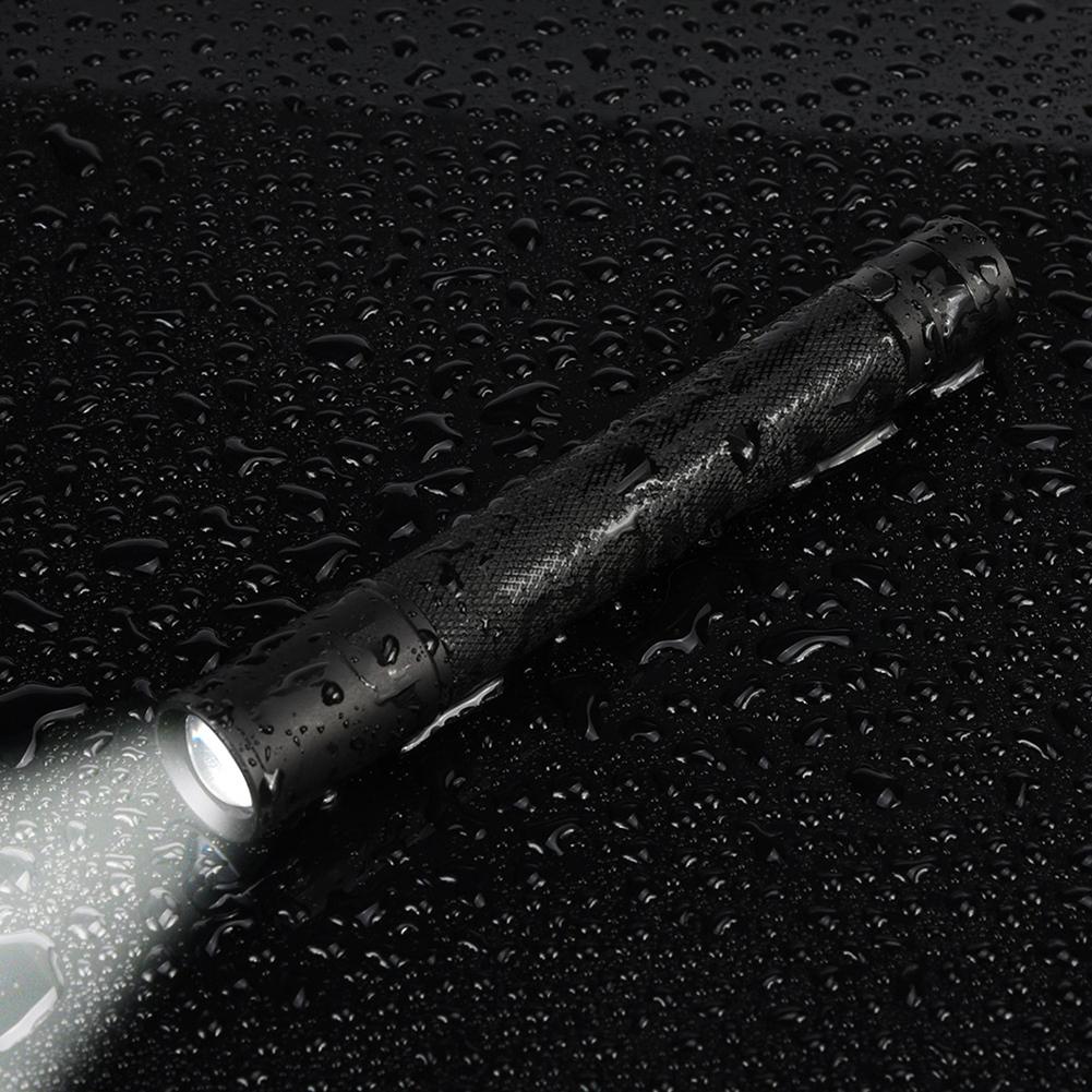 Mini Small Torch, Aluminum Alloy Telescopic Zoom Flashlight, 3 Lighting Modes Battery Torch, Clip On Pocket Size Torch For Power Cuts, Emergency