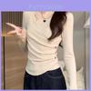 Tshirt For Women Short Sleeve Irregular Design With Splicing For Casual Autumn Wear