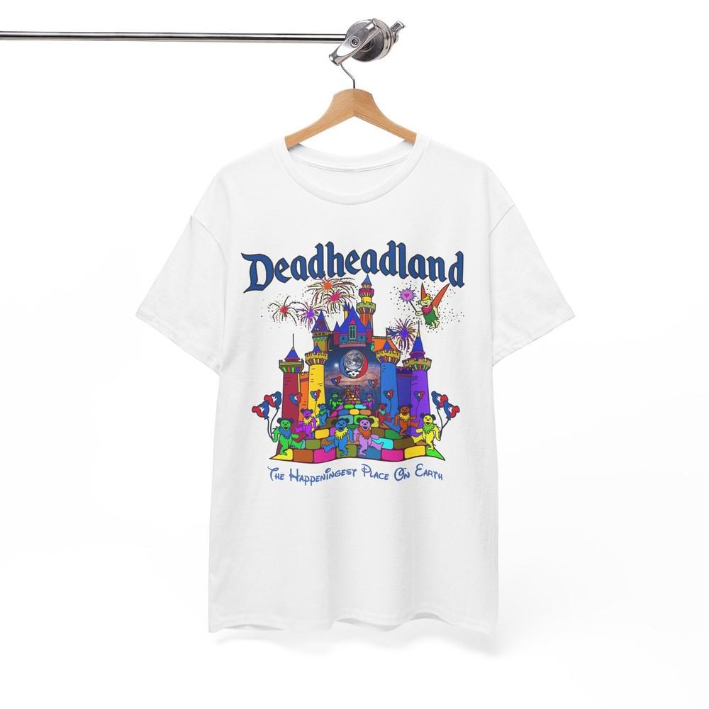 Grateful Dead T Shirt Vintage DEADHEADLAND Jerry Garcia Unisex Heavy Cotton Tee Unisex T-Shirt XL