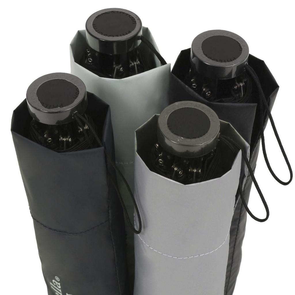 MACKINTOSH PHILOSOPHY Barbrella Sun Protect Folding Ultra Light Heat UV Black Umbrella, Lightweight, Blocking, Blocking, Protection, 60cm, Plain,