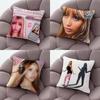 P-Pinkpantheress Fancy Some More Pillow Case Silky Short Plush With Invisible Zipper Dustproof Sofa Cushion Cover For Home Decor