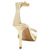 Zara Pu Open-Toe Elegant Metallic Layer Effect Bow Decor High Heel Sandals 10Cm Women Sandals Gold 1337610091