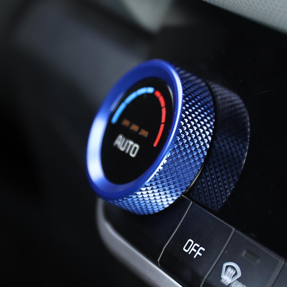 Automotive Interior Trim Air Condition Knob Button Cover Ring Covers Aluminum Alloy Material For KIA SELTOS 2021-2023 LHD RHD