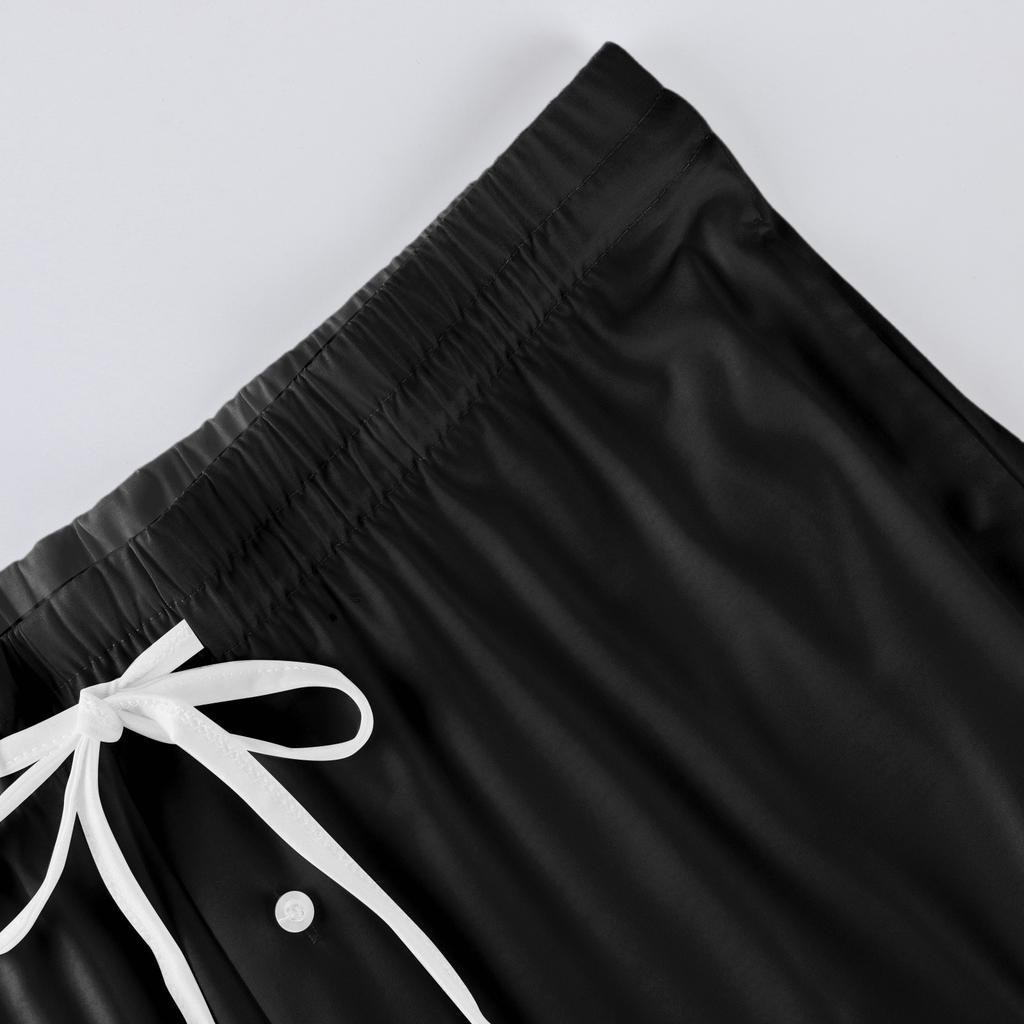 Men's Knitted Fashion Print Pocket Casual Pants Pajama Pants