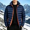 Men's Winter Lightweight Short Padded Jacket Warm Cotton Coat Outerwear for Cold